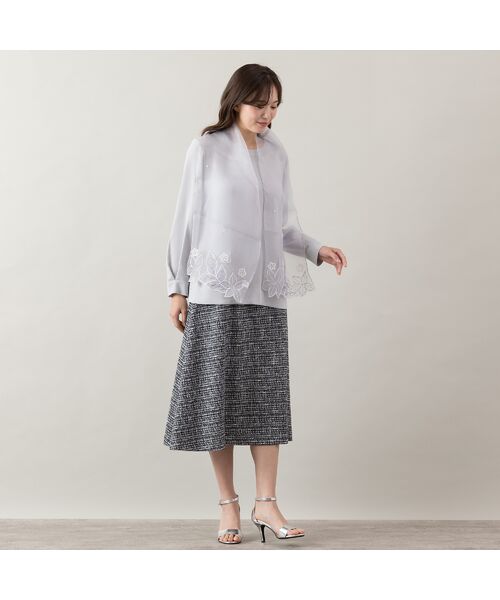 PISANO / ピサーノ マフラー・ショール・スヌード・ストール | リーフ＆フラワー刺繍シルクストール | 詳細4