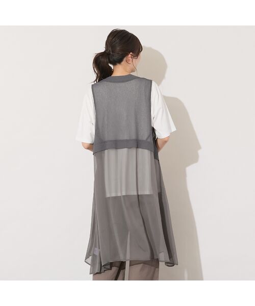 PISANO / ピサーノ ベスト | 【手洗いOK】ガーゼテレコ/楊柳ドッキングジレ | 詳細6