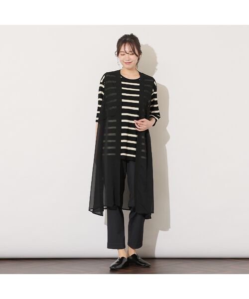 PISANO / ピサーノ ベスト | 【手洗いOK】ガーゼテレコ/楊柳ドッキングジレ | 詳細15