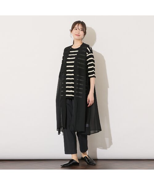 PISANO / ピサーノ ベスト | 【手洗いOK】ガーゼテレコ/楊柳ドッキングジレ | 詳細16