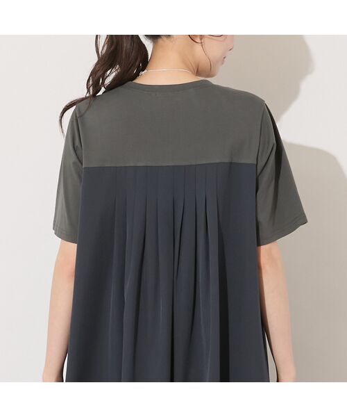 PISANO / ピサーノ ミニ丈・ひざ丈ワンピース | 【手洗いOK】天竺/スパンローンドッキングタックワンピース | 詳細8