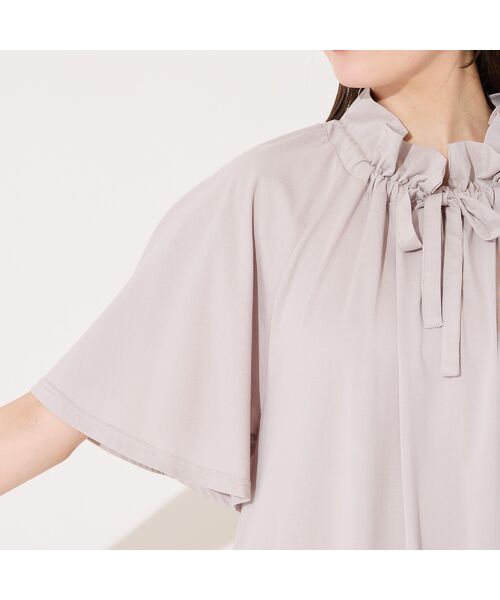 PISANO / ピサーノ ミニ丈・ひざ丈ワンピース | 【手洗いOK】フレアスリーブ・襟ギャザーワンピース | 詳細13