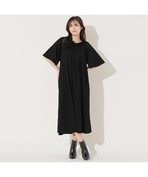 PISANO / ピサーノ ミニ丈・ひざ丈ワンピース | 【手洗いOK】フレアスリーブ・襟ギャザーワンピース | 詳細17