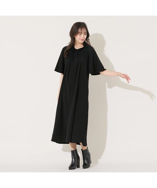 PISANO / ピサーノ ミニ丈・ひざ丈ワンピース | 【手洗いOK】フレアスリーブ・襟ギャザーワンピース | 詳細18