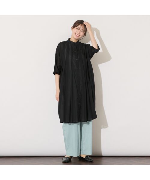 PISANO / ピサーノ シャツ・ブラウス | 【手洗いOK・綿100％】80ローン・タックチュニックブラウス | 詳細3