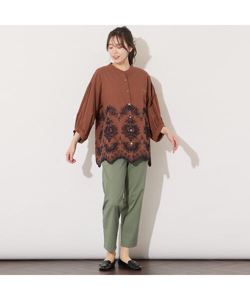 PISANO / ピサーノ シャツ・ブラウス | 【手洗いOK】刺繍加工スカラップヘムブラウス | 詳細3