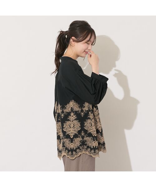 PISANO / ピサーノ シャツ・ブラウス | 【手洗いOK】刺繍加工スカラップヘムブラウス | 詳細5