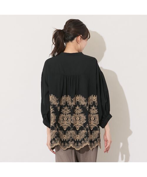 PISANO / ピサーノ シャツ・ブラウス | 【手洗いOK】刺繍加工スカラップヘムブラウス | 詳細6