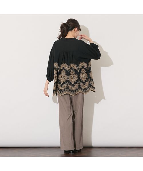 PISANO / ピサーノ シャツ・ブラウス | 【手洗いOK】刺繍加工スカラップヘムブラウス | 詳細12