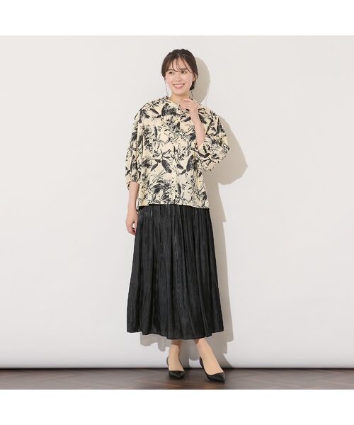 PISANO / ピサーノ シャツ・ブラウス | 【手洗いOK・綿100％】ボタニカルプリント・ボリュームスリーブブラウス | 詳細2