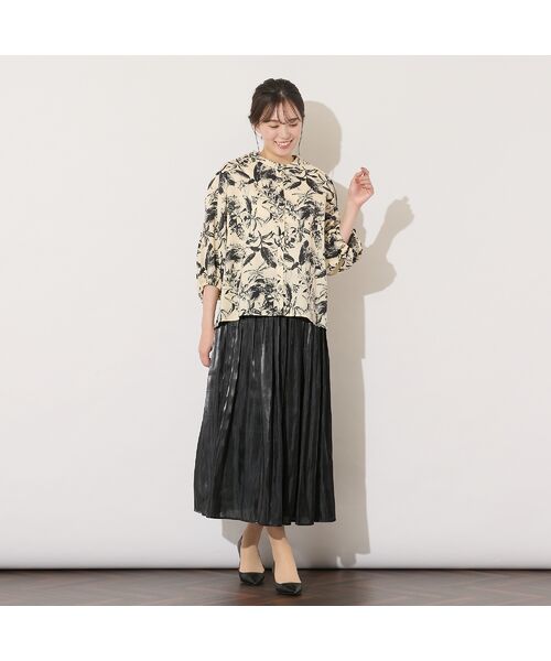 PISANO / ピサーノ シャツ・ブラウス | 【手洗いOK・綿100％】ボタニカルプリント・ボリュームスリーブブラウス | 詳細3