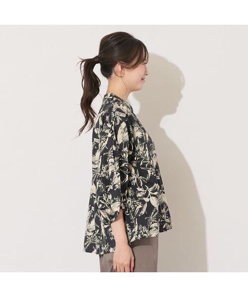 PISANO / ピサーノ シャツ・ブラウス | 【手洗いOK・綿100％】ボタニカルプリント・ボリュームスリーブブラウス | 詳細5