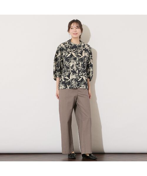 PISANO / ピサーノ シャツ・ブラウス | 【手洗いOK・綿100％】ボタニカルプリント・ボリュームスリーブブラウス | 詳細7