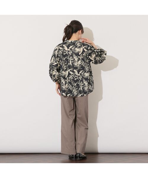 PISANO / ピサーノ シャツ・ブラウス | 【手洗いOK・綿100％】ボタニカルプリント・ボリュームスリーブブラウス | 詳細12