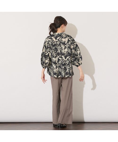PISANO / ピサーノ シャツ・ブラウス | 【手洗いOK・綿100％】ボタニカルプリント・ボリュームスリーブブラウス | 詳細13