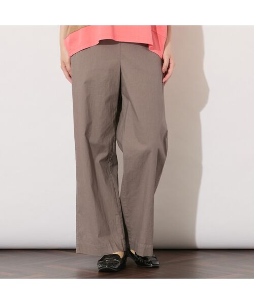 PISANO / ピサーノ その他パンツ | 【手洗いOK】コットンリネンワイドパンツ(ブラウン)