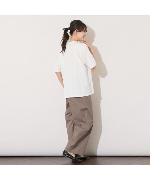 PISANO / ピサーノ カットソー | 【手洗いOK・綿100％】レオパード柄・ゴールド箔プリントカットソー | 詳細7