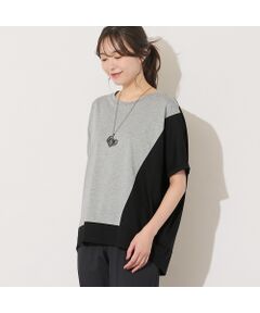 PISANO / ピサーノ カットソー | 【手洗いOK】バイカラー切り替えドルマントップス