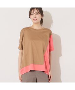 PISANO / ピサーノ カットソー | 【手洗いOK】バイカラー切り替えドルマントップス