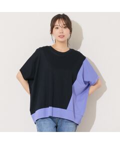 PISANO / ピサーノ カットソー | 【手洗いOK】バイカラー切り替えドルマントップス