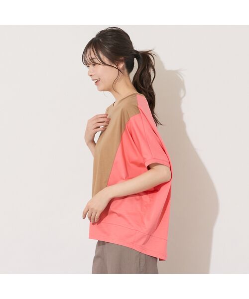 PISANO / ピサーノ カットソー | 【手洗いOK】バイカラー切り替えドルマントップス | 詳細6