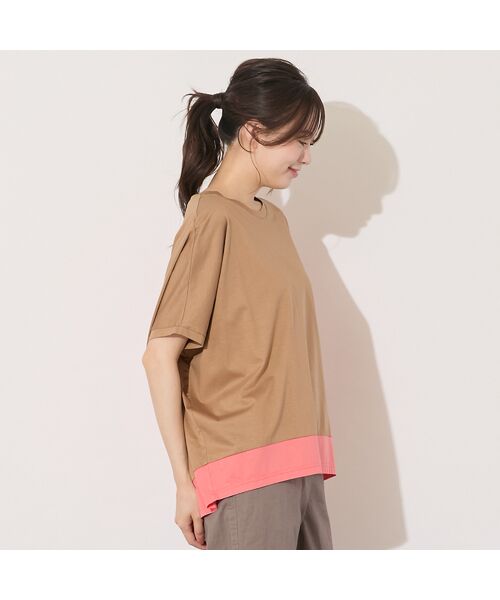 PISANO / ピサーノ カットソー | 【手洗いOK】バイカラー切り替えドルマントップス | 詳細7