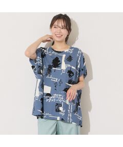 PISANO / ピサーノ カットソー | 【手洗いOK・綿100％】パワーショルダープリントカットソー