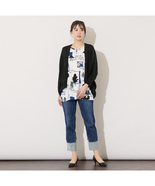 PISANO / ピサーノ カットソー | 【手洗いOK・綿100％】パワーショルダープリントカットソー | 詳細5