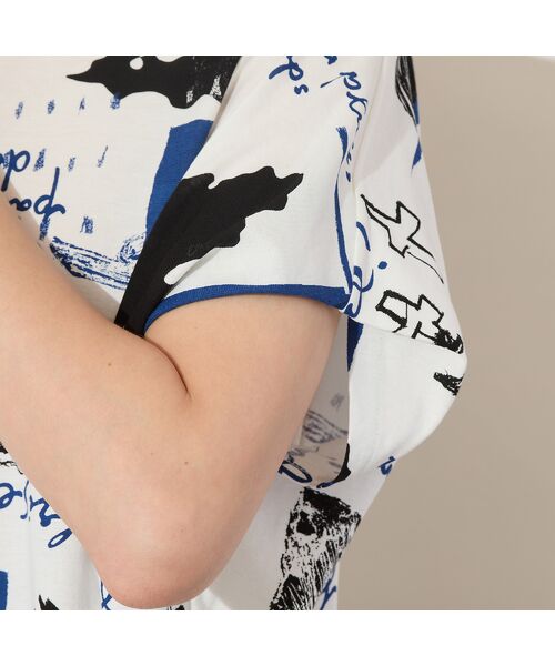 PISANO / ピサーノ カットソー | 【手洗いOK・綿100％】パワーショルダープリントカットソー | 詳細6