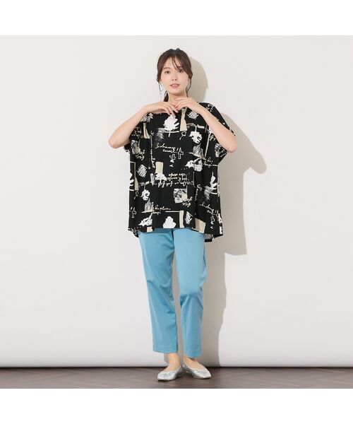 PISANO / ピサーノ カットソー | 【手洗いOK・綿100％】パワーショルダープリントカットソー | 詳細7