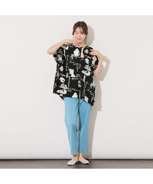 PISANO / ピサーノ カットソー | 【手洗いOK・綿100％】パワーショルダープリントカットソー | 詳細10