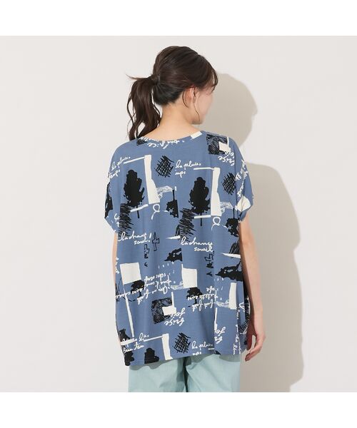 PISANO / ピサーノ カットソー | 【手洗いOK・綿100％】パワーショルダープリントカットソー | 詳細12