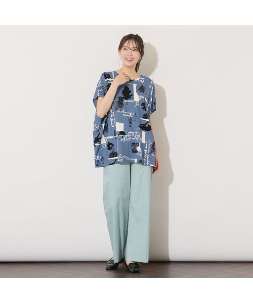 PISANO / ピサーノ カットソー | 【手洗いOK・綿100％】パワーショルダープリントカットソー | 詳細13