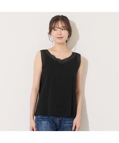 PISANO / ピサーノ キャミソール・チューブトップ | 【手洗いOK・接触冷感】シアー切り替えタンクトップ