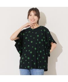 PISANO / ピサーノ カットソー | 【手洗いOK・綿100％】ランダムドットプリント・ボクシーライントップ