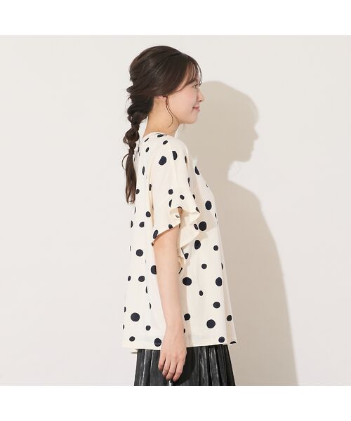 PISANO / ピサーノ カットソー | 【手洗いOK・綿100％】ランダムドットプリント・ボクシーライントップ | 詳細1