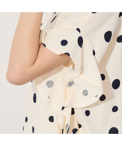 PISANO / ピサーノ カットソー | 【手洗いOK・綿100％】ランダムドットプリント・ボクシーライントップ | 詳細11