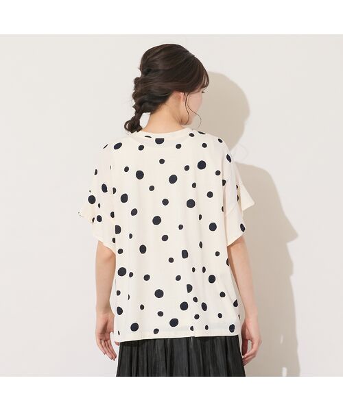 PISANO / ピサーノ カットソー | 【手洗いOK・綿100％】ランダムドットプリント・ボクシーライントップ | 詳細2