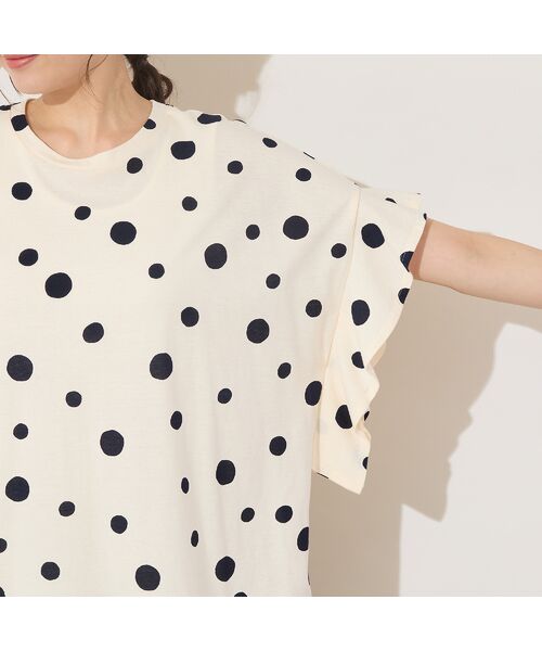 PISANO / ピサーノ カットソー | 【手洗いOK・綿100％】ランダムドットプリント・ボクシーライントップ | 詳細9