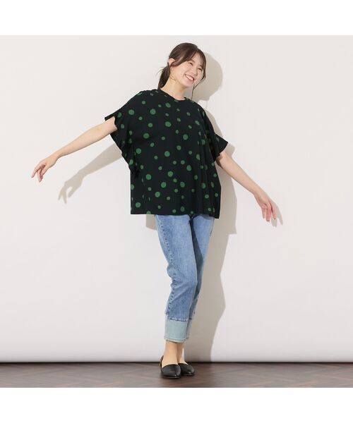 PISANO / ピサーノ カットソー | 【手洗いOK・綿100％】ランダムドットプリント・ボクシーライントップ | 詳細16