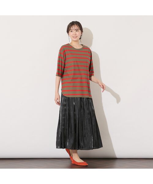 PISANO / ピサーノ カットソー | 【手洗いOK・綿100％】ボーダープリント・ラウンドヘムトップ | 詳細11