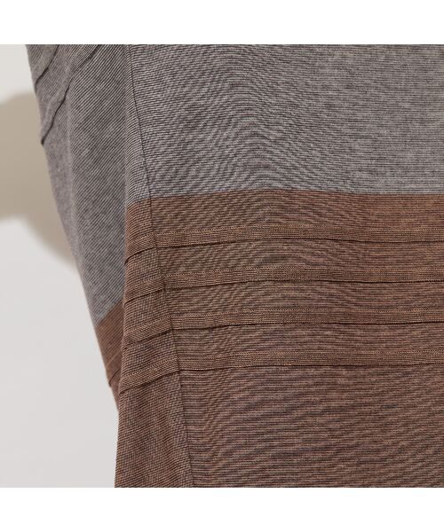 PISANO / ピサーノ カットソー | 【手洗いOK・綿100%】ピンタックボーダー・コクーンカットソー | 詳細10