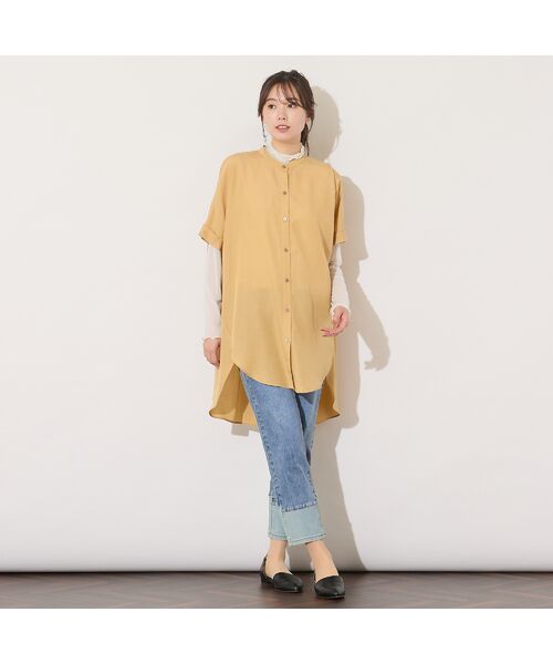 PISANO / ピサーノ チュニック | 【手洗いOK】ヨークギャザー・袖口折り返しチュニック | 詳細1