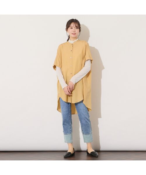 PISANO / ピサーノ チュニック | 【手洗いOK】ヨークギャザー・袖口折り返しチュニック | 詳細2