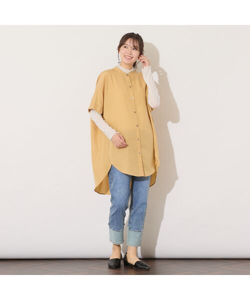 PISANO / ピサーノ チュニック | 【手洗いOK】ヨークギャザー・袖口折り返しチュニック | 詳細3