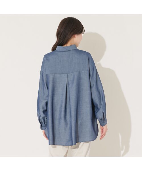 PISANO / ピサーノ シャツ・ブラウス | 【手洗いOK】デザインスリーブ・ダンガリーシャツ | 詳細2