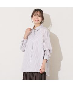 ピサーノ　グレーとライトブルーのロングコートとブラウス二枚セット　ピサーノ ピサーノ グレーとライトブルーのロングコートとブラウス二枚