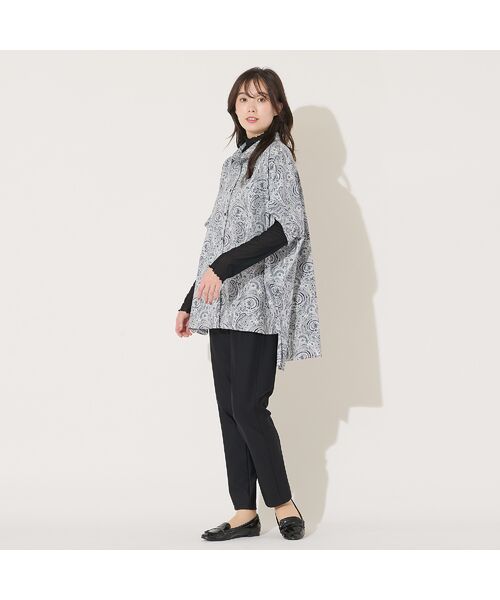 PISANO / ピサーノ シャツ・ブラウス | 【リバティコラボ・手洗いOK・綿100％】バックギャザーワイドシルエットブラウス | 詳細13