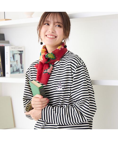 PISANO/ピサーノ 【HAPPY FACE・手洗いOK】エマちゃんプリントロンT オフ LL