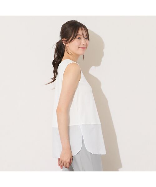 PISANO / ピサーノ タンクトップ | 【紫外線防止・接触冷感・手洗いOK】ウエスト切り替えタンクトップ | 詳細1